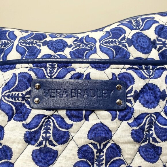 Vera Bradley Cobalt Tile Blue White Tote Bag - Picture 4 of 10